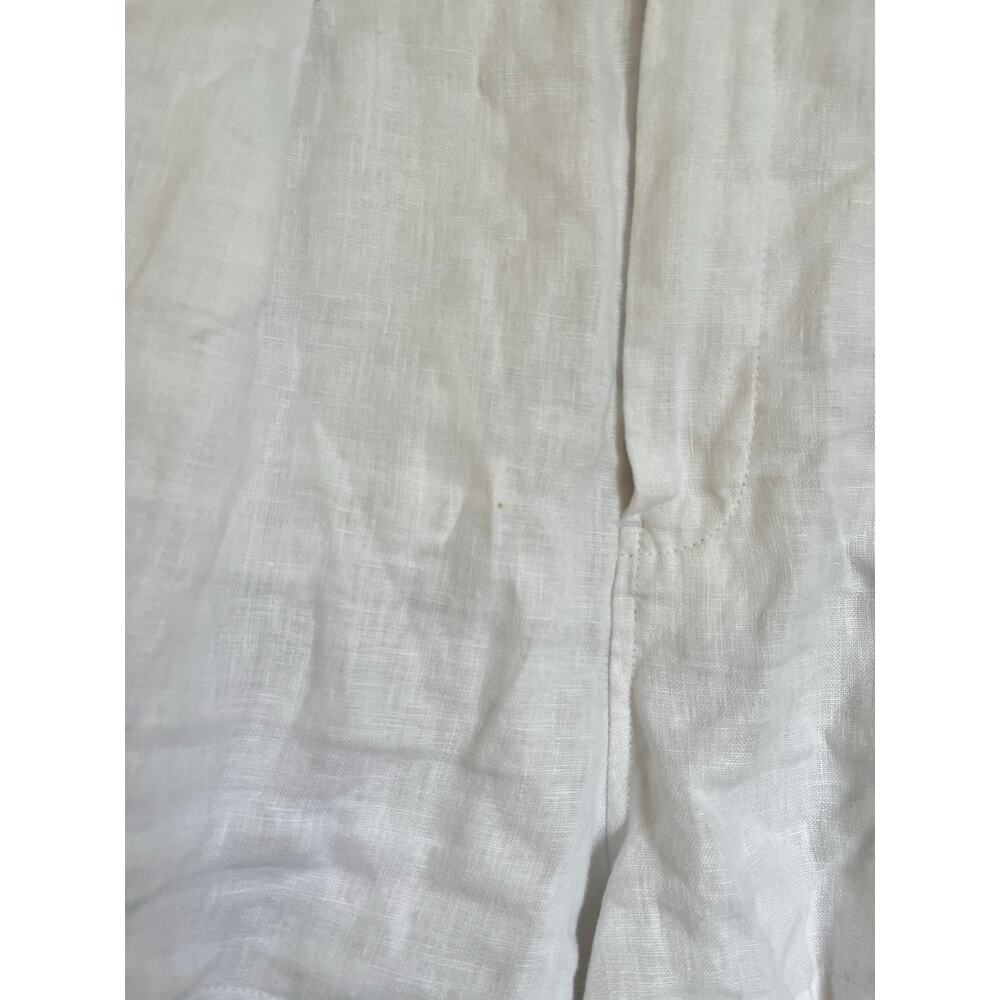 Madewell 100% Linen White Neale Shorts 12 Preppy Lagenlook Coastal Grandmother - Picture 6 of 16